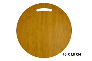 TABUA DE BAMBU REDONDA 40 X 1,8 CM GRANDE