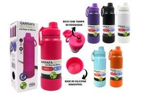 HM500 GARRAFA ISOTERMICA SILICONE 600 ML