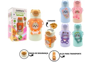 HM385 GARRAFA ISOTERMICA INFANTIL COLORIDA 500ML