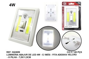 SQ3659 LUMINARIA ABAJUR LED 4 W A PILHA