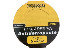 STARTOOLS 0910 FITA ANTIDERRAPANTE PRETA E AMARELA 5MTS X 50MM