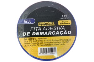 STARTOOLS 0915 FITA DEMARCACAO AZUL 15MTS X 48MM