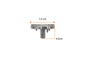 Queimador Sorvete Esmaltec Jade Dentado Grande 5 pinos