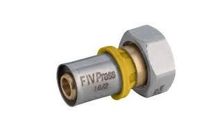 Conector Fêmea com Porca Giratória Gás Multicamada 16mm x 1/2