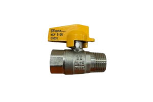 Válvula Esfera Gás Reta Borboleta Longa Macho x Fêmea 1/2