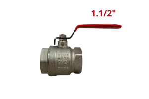 Válvula Esfera Água Alavanca Vermelha Fêmea 1.1/2