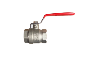 Válvula Esfera Água Alavanca Vermelha Fêmea 1.1/4