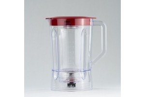 Copo Liquidificador Mondial L-1000/1100/1200 Cristal Tampa (Preta ou Vermelha) Mebrasi