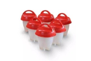 Forma de ovo em silicone com 06 peças