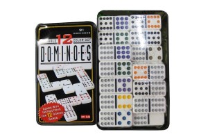 Dominó 91 Peças Com Carroça de 12